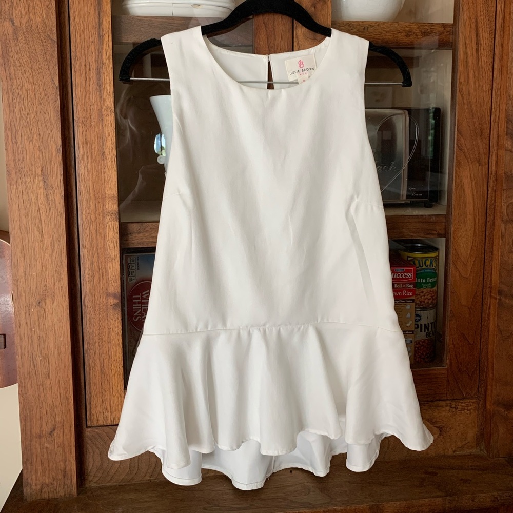COPY - Julie Brown NYC size 2 sleeveless peplum blouse
